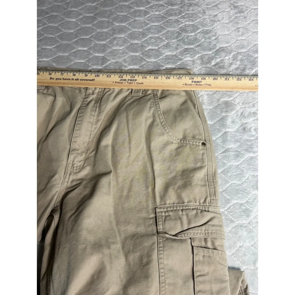 Insect Shield Mens Khaki Cargo Hiking Pants 36x30 Tan Cotton Outdoor Camping